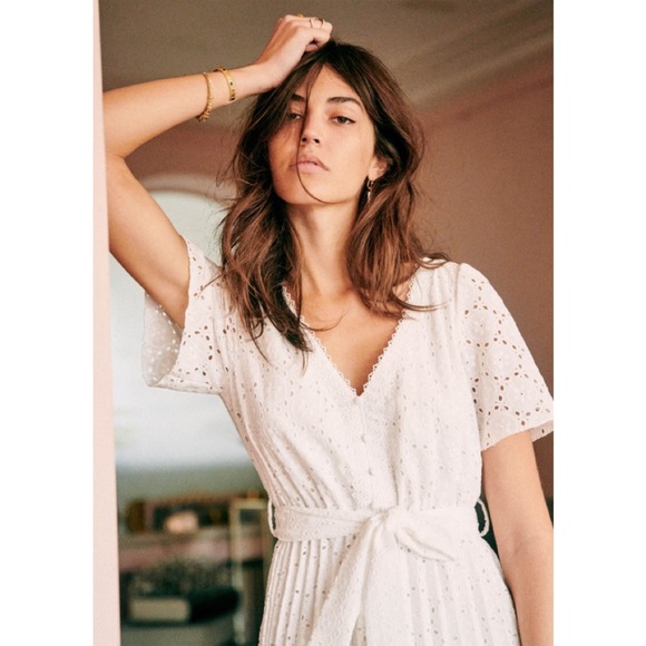 Sezane Isidore Dress in White - Picture 3 of 13